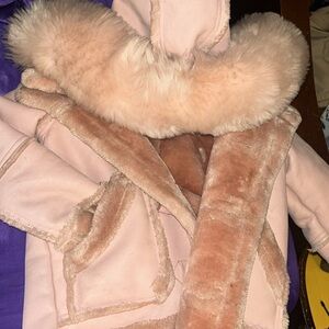 Pink Shearling Coat - JORDAN CRAIG